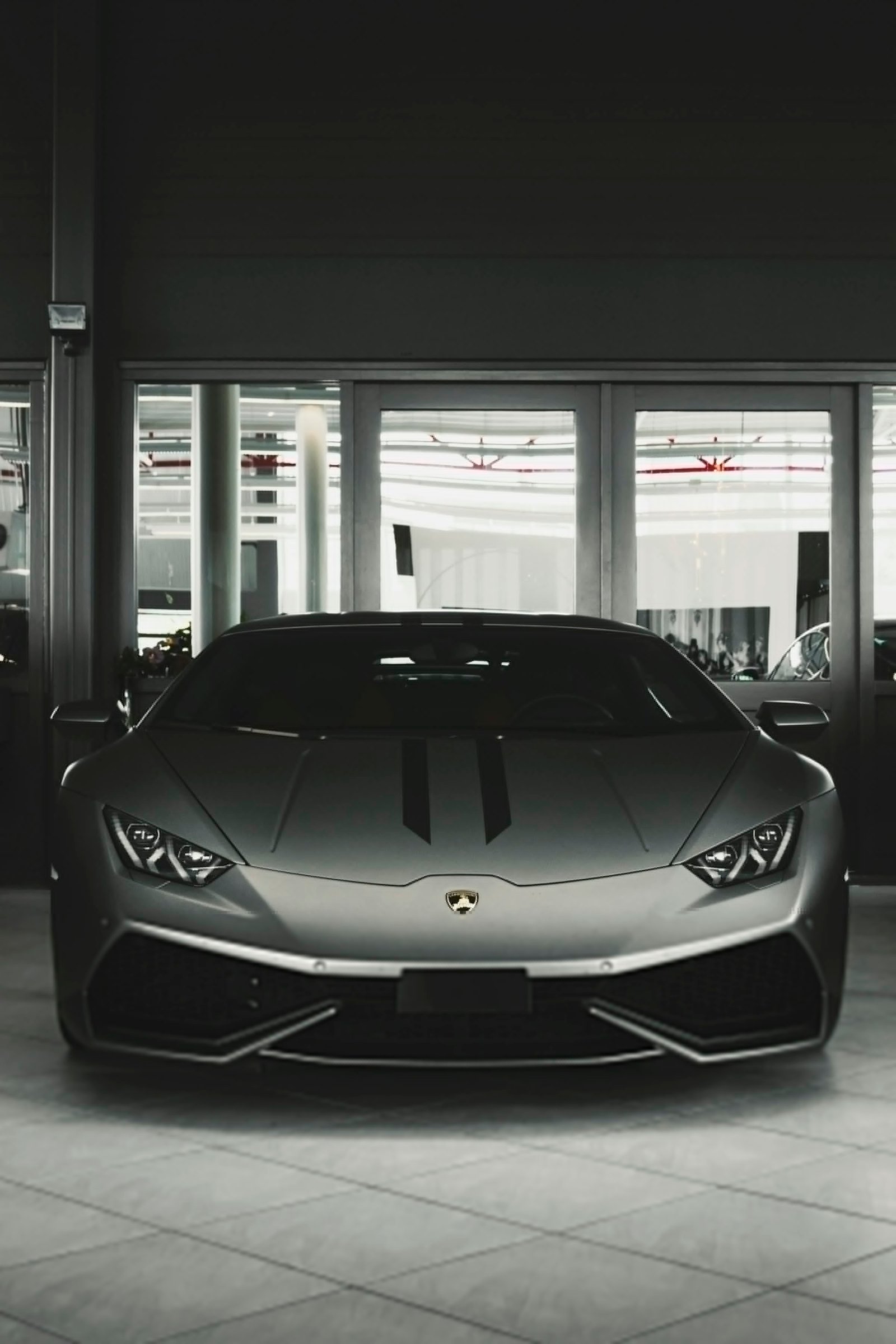 Premium vehicle in a modern showroom